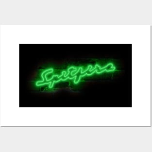 Triumph Spitfire 1960s classic car emblem neon Posters and Art